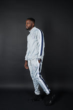 Load image into Gallery viewer, Twin Stripe Badge Joggers - Grey/White/Navy
