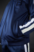 Load image into Gallery viewer, Twin Stripe Badge Jacket - Navy/White/Cream
