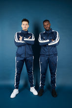 Load image into Gallery viewer, Twin Stripe Badge Joggers - Navy/White/Cream
