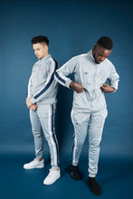 Load image into Gallery viewer, Twin Stripe Badge Joggers - Grey/White/Navy
